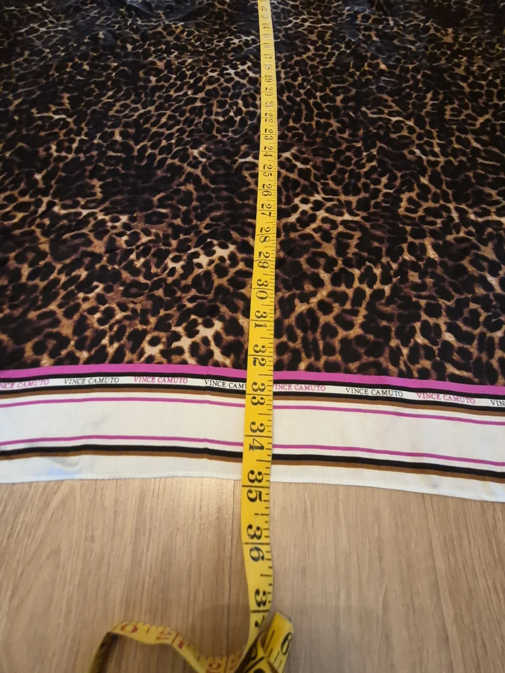 NWT Vince Camuto Prairie Leopard Square Scarf | Designer Animal Print | Silk